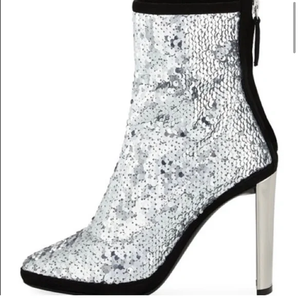 Giuseppe Zanotti White Sequin Shoes Giuseppe Zanotti Zip-detail